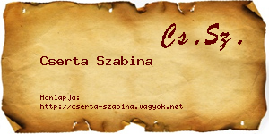 Cserta Szabina névjegykártya