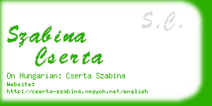 szabina cserta business card